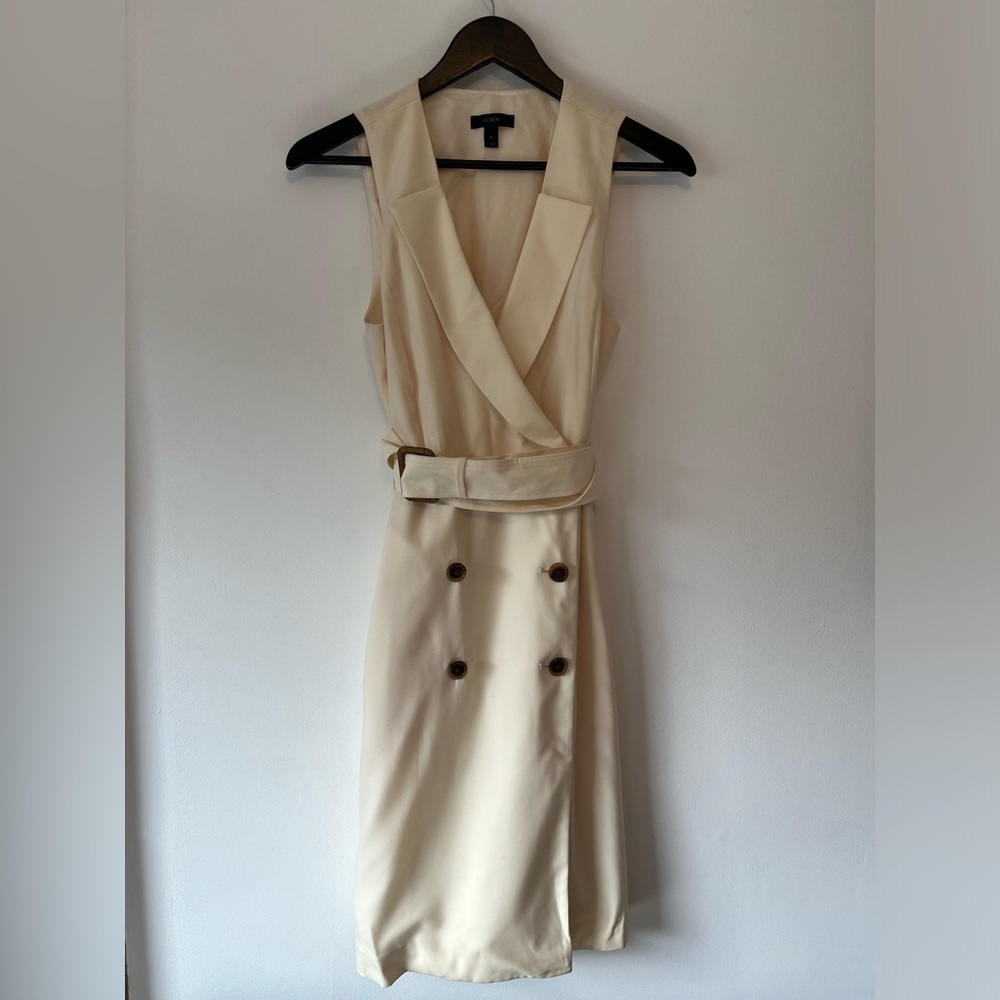 J. CREW cream sleeveless blazer dress size 4 - Picture 3 of 6